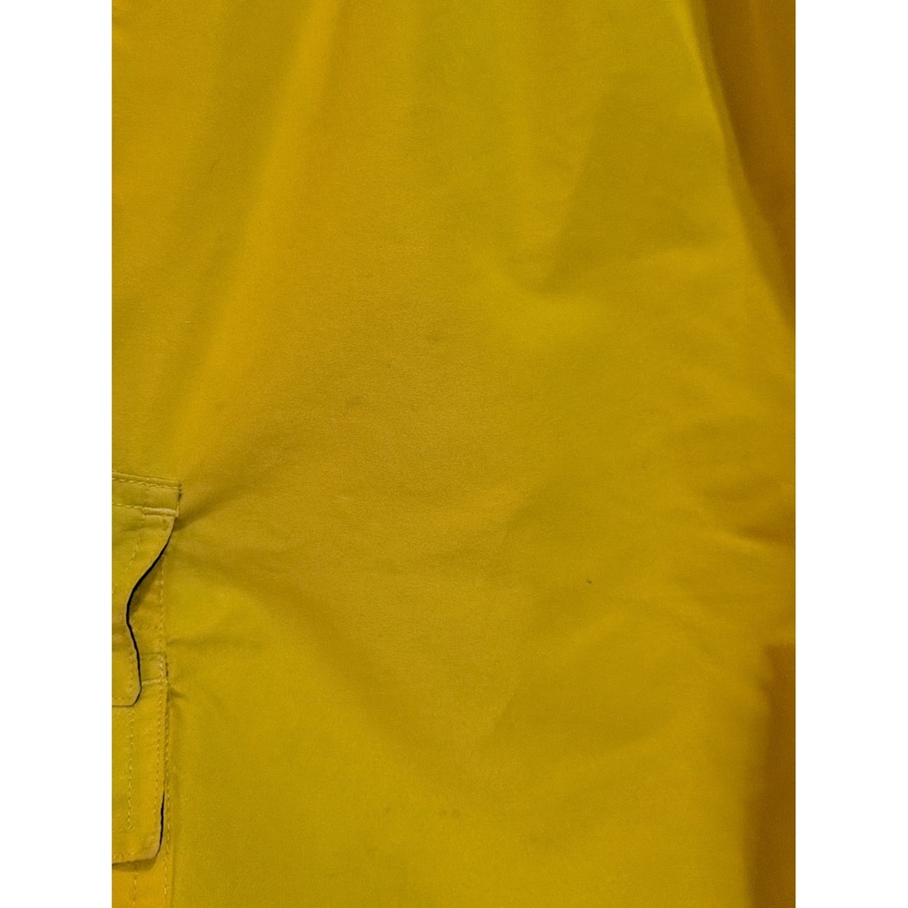 Vintage Y2K Yellow Convertible Parachute Cargo Pants Gorpcore Wide-Leg W/ Flaws - Picture 10 of 16